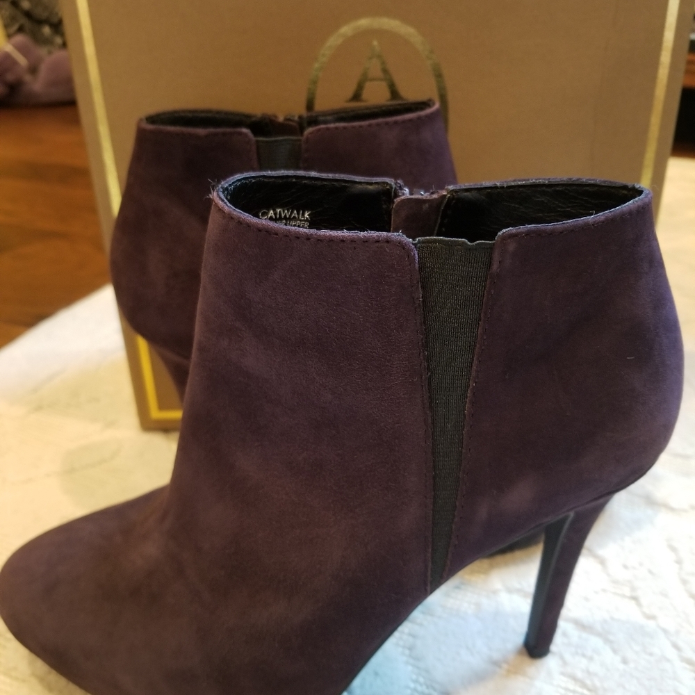 Ash purple ankle boots